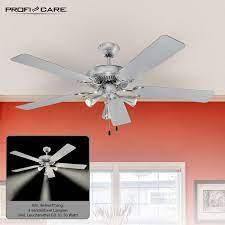 Вентилятор стельовий з лампою Profi Care PC-DVL 3078 (50 Вт, неіржавка сталь, Німеччина)