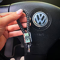 Шкіряний брелок для ключів з логотипом автомобіля Volkswagen шкіряний для автомобіля фольцваген