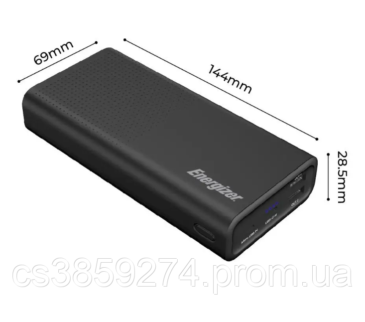 Повербанк 20000 mAh наружный аккумулятор, портативное зарядное устройство Power Bank Energizer UE20012 - фото 3 - id-p1966477320