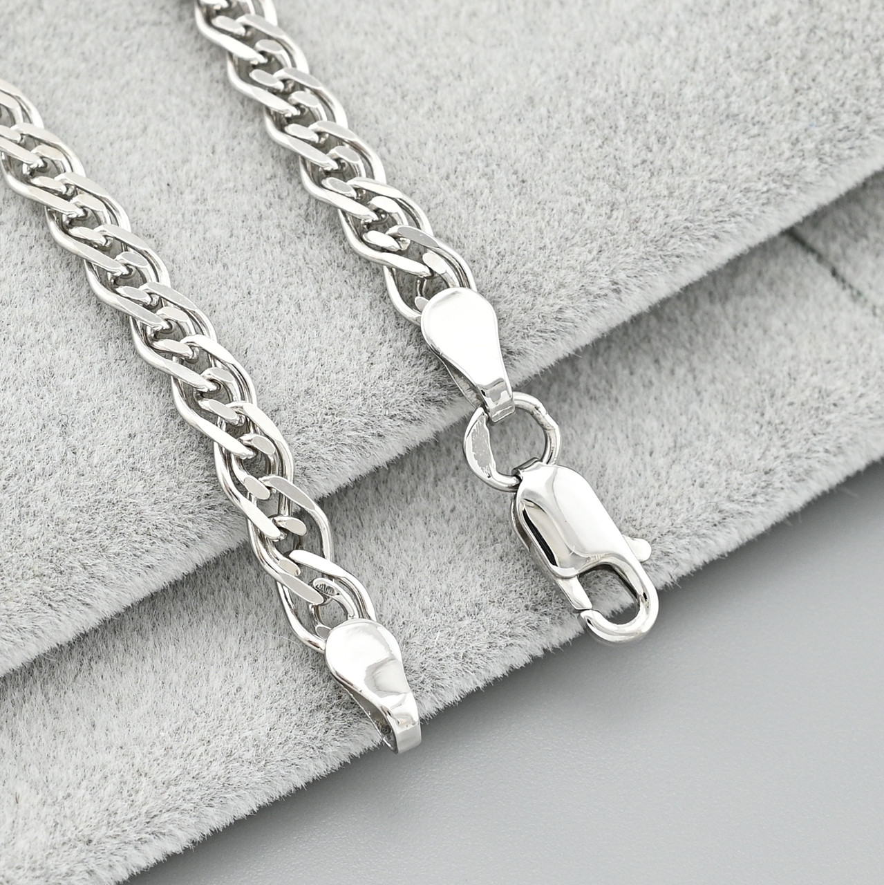 Срібний браслет родований Нонна Н65РодБ ширина 4 мм довжина 19, фото 1