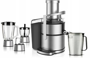 Соковижималка комбінована 4 в 1 (міксер, подрібнювач, м'ясорубка, соковитискач) - 800 Вт HEINRICH'S HPJ 8697 Німеччина