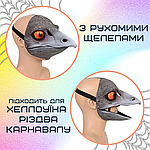 Реалістична Маска Динозавра 3Д Мікрораптор Для Дітей та Дорослих з Рухомою Щелепою Jurassic World Dominion, фото 3