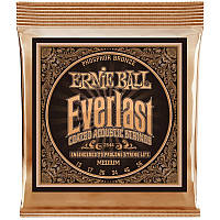 Струны для акустической гитары 6 шт Ernie Ball 2544 Everlast Medium Phosphor Bronze Acoustic NL, код: 2656534