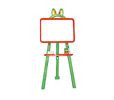 Мольберт для малювання двосторонній магнітний Doloni Toys 3 в 1 34х47х110 см Червоно-зелений NC, код: 7850603