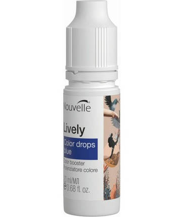 Кольоровий пігмент для волосся Nouvelle Lively Color Drops Blue Синій 20 мл, фото 1