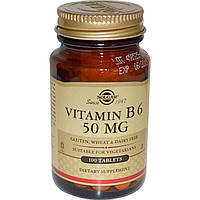 Витамин В6 Solgar 50 мг 100 таблеток BX, код: 7701444