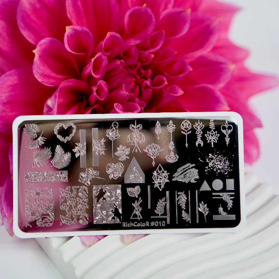 Пластина для стемпінгу RR-10 на пластиковій основі, фото 1