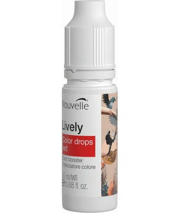 Кольоровий пігмент для волосся Nouvelle Lively Color Drops Red Червоний 20 мл, фото 1