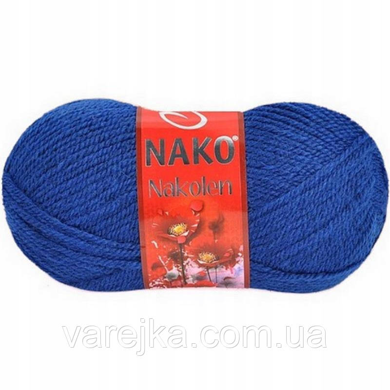 Пряжа Nako Nakolen 517 Волошок (нитки для в'язання Нако Наколін ...