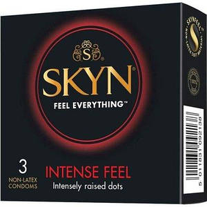 Презервативи Skyn Intense Feel 3 шт безлатексні з пухирцями