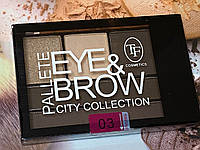 Палетка тіней для очей і брів EYE & BROW PALETTE CITY COLLECTION CTE28