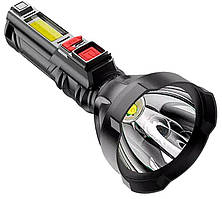 Кишеньковий ручний акумуляторний ліхтарик із зарядкою Flashlight USB 6х3х14 см Чорний (S830USB) NC, код: 7790837