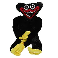 Мягкая плюшевая игрушка-обнимашка Хаги Ваги из мультфильма Poppy Playtime 40 см Черная,