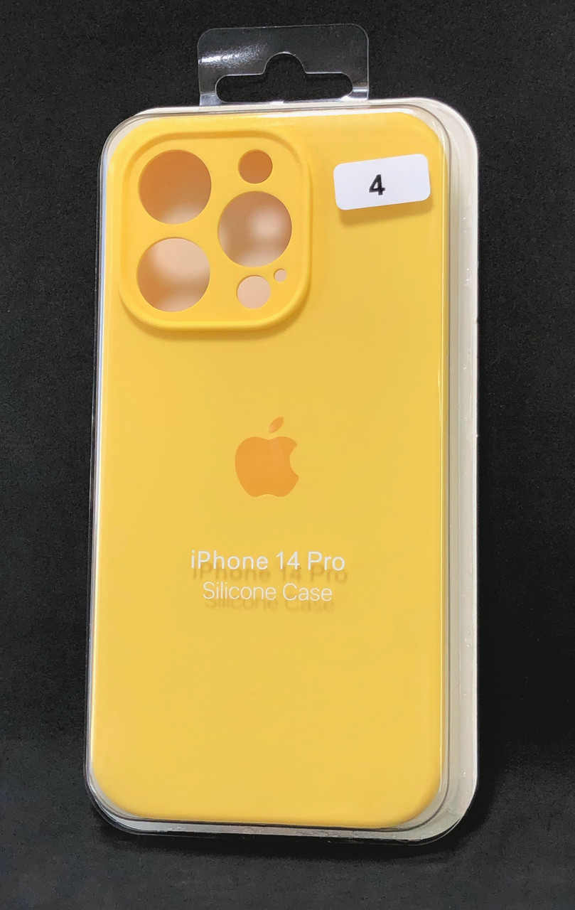 Чохол для телефону iPhone 14Pro Silicone Case original FULL Camera №4 yellow (4you)