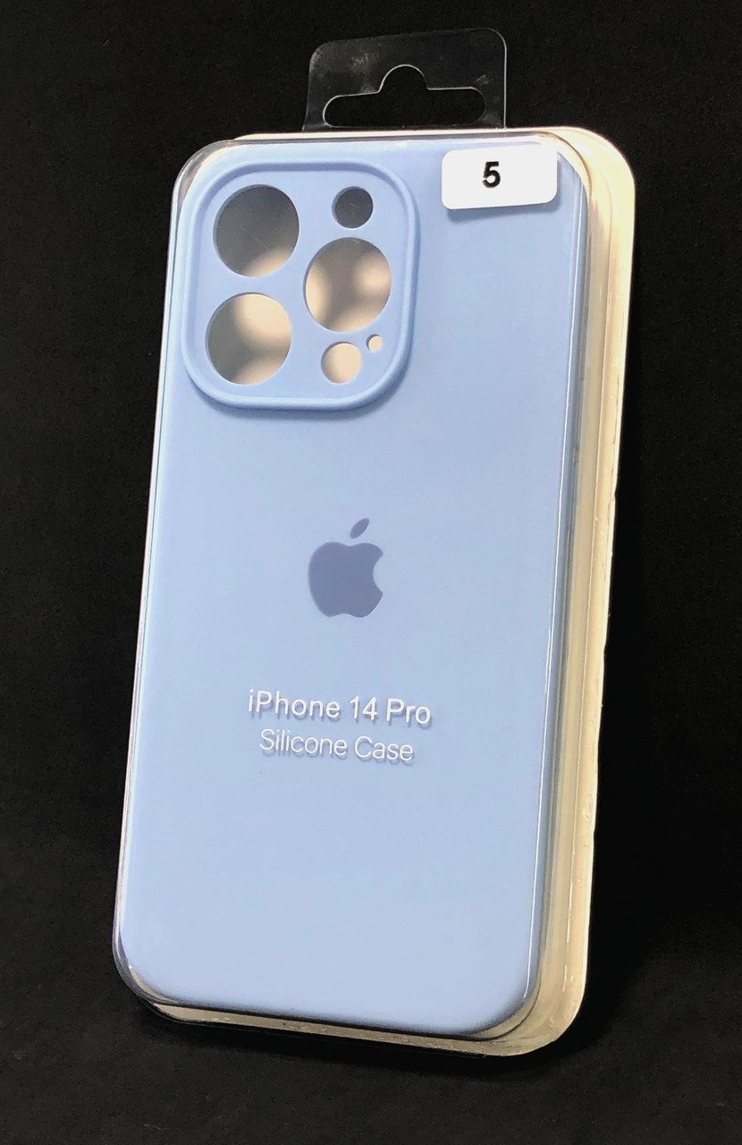 Чохол для телефону iPhone 14Pro Silicone Case original FULL Camera №5 powder blue (4you)