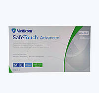 Перчатки нитриловые неопудренные М зеленые (Medicom SafeTouch Advanced ) 100шт/уп