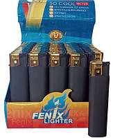 Зажигалка пьезо черная резина FENIX LIGHTER (1000шт/ящ) №833-43B