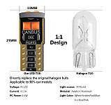 2 штуки Cиній T10 W5W обманка LED 6-SMD Автолампа світлодіодна безцокольна, фото 2