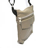 Шкіряна сумка на плече Gofin Світло-бежева (SMK-20023) SC, код: 1388539, фото 3