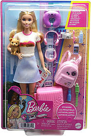 Лялька Barbie Барбі Мандрівниця зі цуценям Travel Set with Puppy HJY18 оригінал