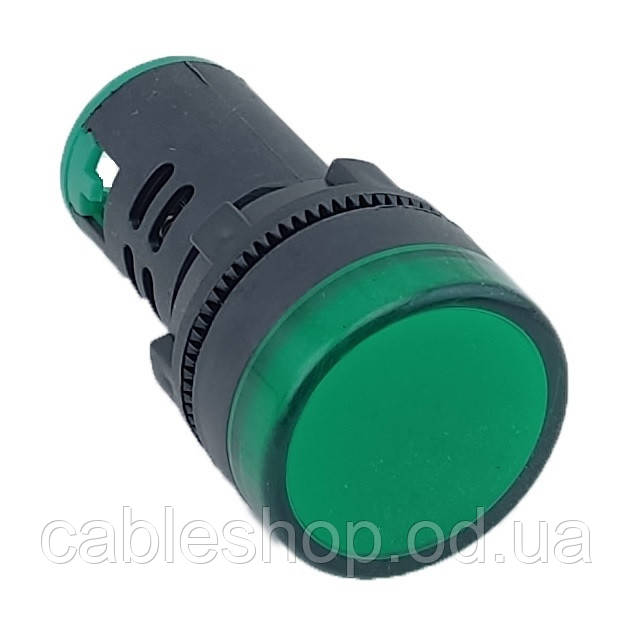 Лампа AD22DS d22mm зелений 36V AC/DC TNSy, фото 1