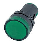 Лампа AD22DS d22mm зелений 36V AC/DC TNSy, фото 2