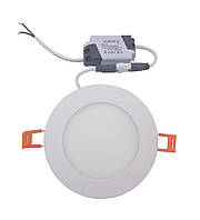 Світильник врізний LED Round Downlight 6W-220V-420L-4000K Alum TNSy