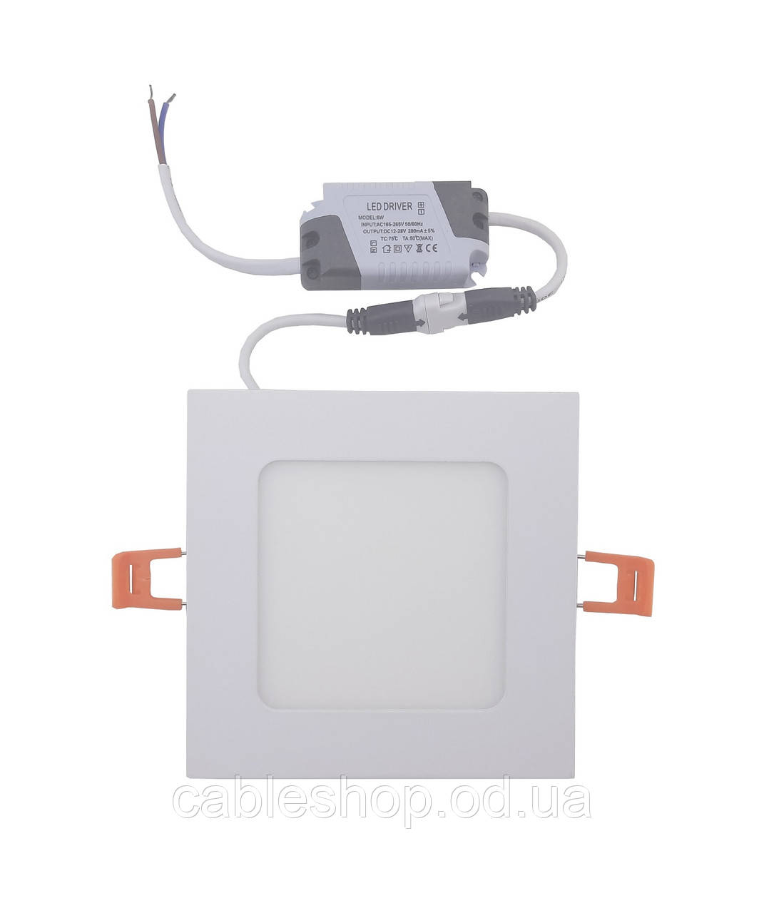 Світильник врізний LED Square Downlight 6W-220V-420L-4000K Alum TNSy, фото 1