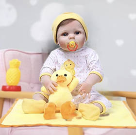 Колекційна лялька Reborn 55 см, Дівчинка Миру, виконана з вінілу-силікону, для дітей та колекціонування