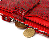 Лакований жіночий гаманець із натуральної шкіри з тисненням під змію CANPELLINI 21639 Червоні SC, код: 8061670, фото 6