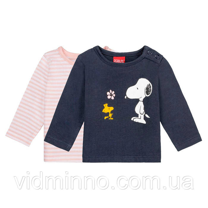 Набір дитячих кофт лонгслівів Snoopy Lupilu на дівчинку 12-24 місяці - р.86-92, 31971