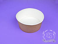 Кашпо Крафт для мильних букетів низьке d145 всередині біле (без кришки)