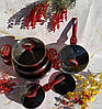 Набір посуду з мармуровим покриттям Edenberg 16 предметів Набір каструль для всіх різновидів плит, фото 6