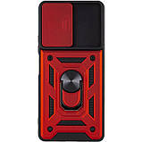 Протиударний чохол до Samsung Galaxy A52 4G/5G червоний, ударостійкий чохол підставка на самсунг а52 з кільцем, фото 3