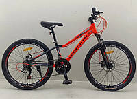 Велосипед Спортивный Corso «Gravity» 24" дюймов GR-24005 рама алюминиевая 12 , оборудование Shimano 21