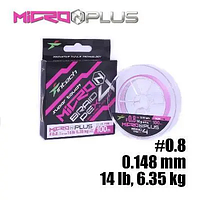 Шнур плетений Intech MicroN Plus PE X4 100 m (0.8 DIAM 0.148mm(14lb / 6.35kg) FS0649997