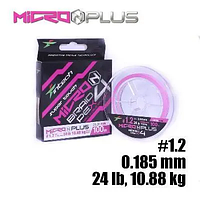 Шнур плетений Intech MicroN Plus PE X4 100 m (1.2 DIAM 0.185mm(24lb / 10.88kg)) FS0649999