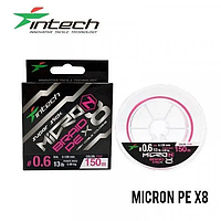 Шнур плетений Intech MicroN PE X8 150m (1.2 DIAM 0.185mm (25lb / 11.34kg)) FS0649884