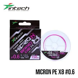 Шнур плетений Intech MicroN PE X8 150m (0.6 (13lb / 5.90kg)) FS0649887