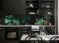 Наклейки кухонный фартук Zatarga Листья Монстеры 650х2500 мм Зеленый Z180254 1 IX, код: 5562771