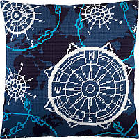 Набір для вишивання декоративної подушки Чарівниця Навігація 40×40 см V-258 NC, код: 7243210