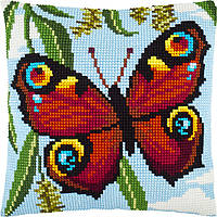 Набір для вишивання декоративної подушки Чарівниця Павиче око 40×40 см Z-75 NC, код: 7243414