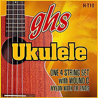 Струни для укулеле GHS H-T10 Black Nylon Tenor Wound C Tie End Ukulele Strings NC, код: 6556598