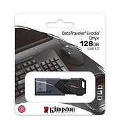 USB ФЛЕШ НАКОПИЧУВАЧ KINGSTON USB3.2 128GB KINGSTON DATATRAVELER EXODIA ONYX (DTXON/128GB)