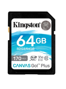 КАРТА ПАМ'ЯТІ KINGSTON 64GB SDXC CLASS 10 UHS-I U3 CANVAS GO PLUS (SDG3/64GB)