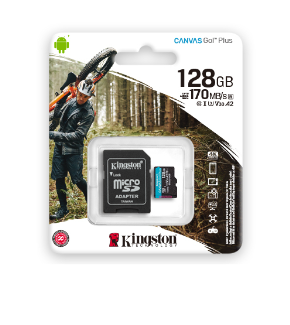 КАРТА ПАМ'ЯТІ KINGSTON 128GB MICROSDXC CLASS 10 UHS-I U3 A2 CANVAS GO PLUS (SDCG3/128GB)