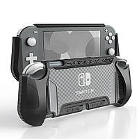 Защитный чехол бампер HEYSTOP для Nintendo Switch Lite + стики + стекло / Black