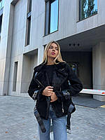 Жіночі замшеві дублянки на хутрі