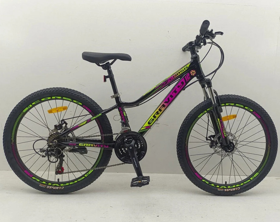 Велосипед Спортивний Corso «Gravity» 24" дюймів GR-24191 алюмінієва рама 12’’, обладнання Shimano 21