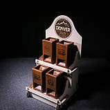 2-рівнева торгова стійка для товару. Дерев'яний стенд гірка для вітрини. Розбірна стійка для ярмарку, фото 4